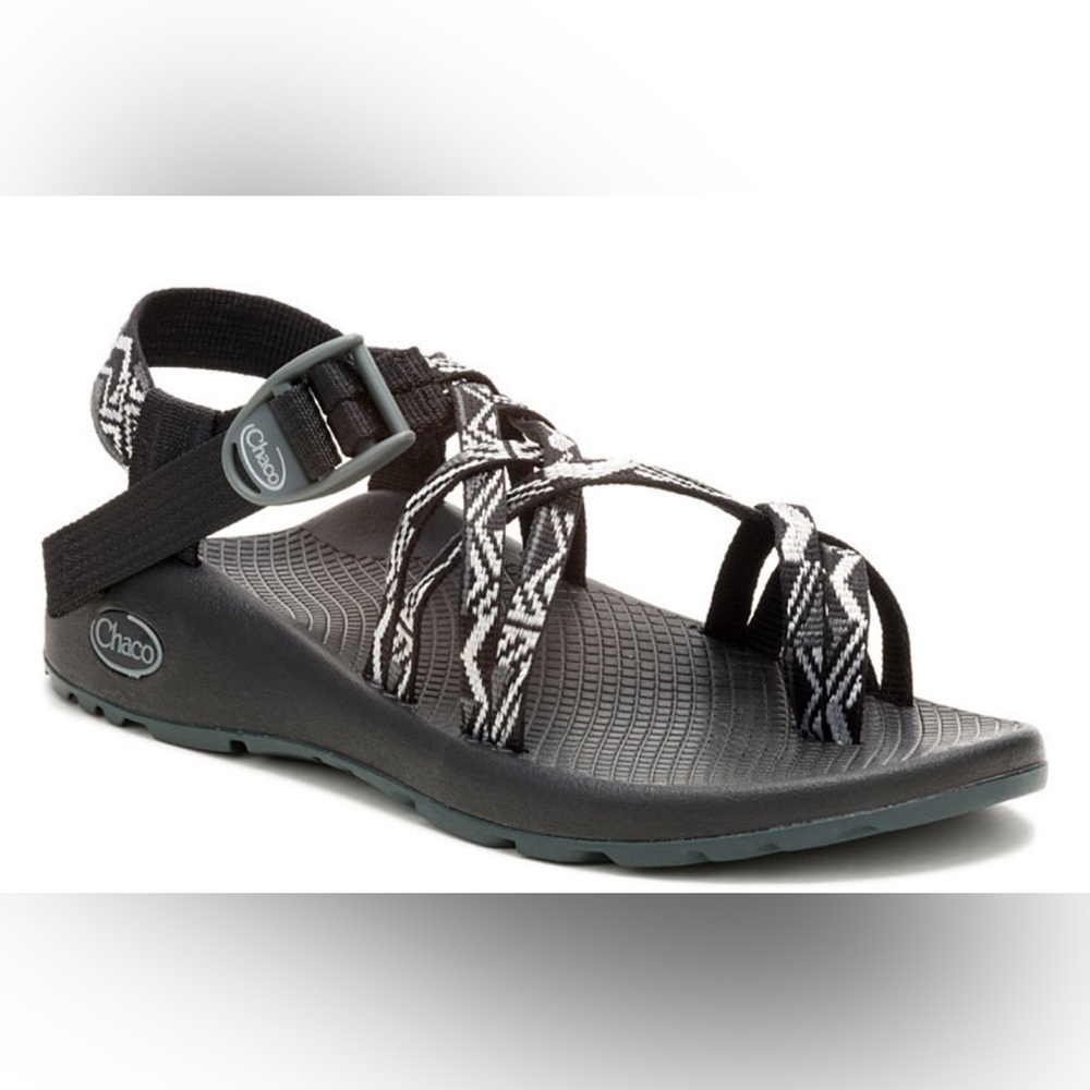Chaco ZX/2 Classic Sandals Women’s 8 Paddle B+W Black White Toe Loop Hiking